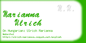 marianna ulrich business card